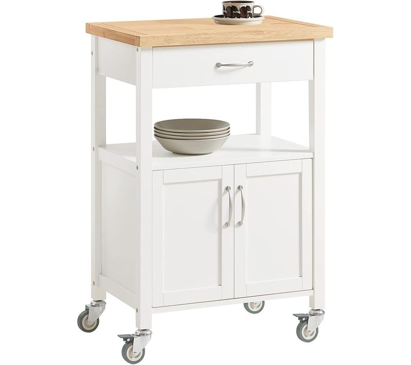 Meuble De Rangement à Roulettes, Caisson Roulant, Chariot L60xh90xp44cm, Fkw22-wn