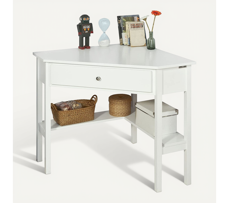 Table Bureau D'angle Bureau Informatique Secrétaire Avec Tiroir Meuble Bas D'entrée, Fwt31-w