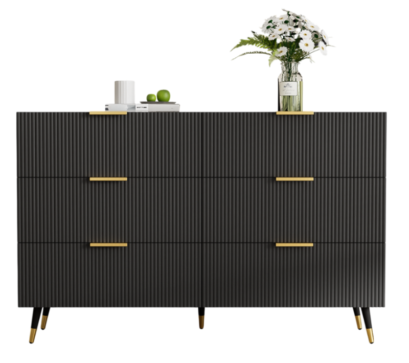 Buffet, Meuble De Rangement, Armoire En Panneau De Particules Noir 120x40x77cm