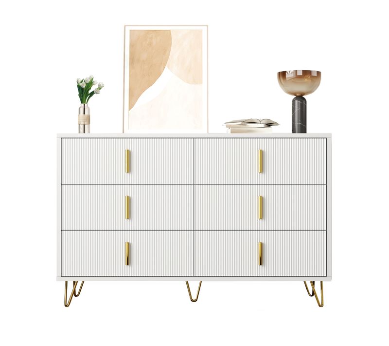 Buffet, Meuble De Rangement, Armoire En Panneau De Particules Blanc 120x40x77cm