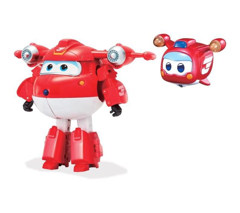 Avion Jouet Transformable Figurine Robot 12 Cm - Transforming Jett Supercharge - 3 Ans+