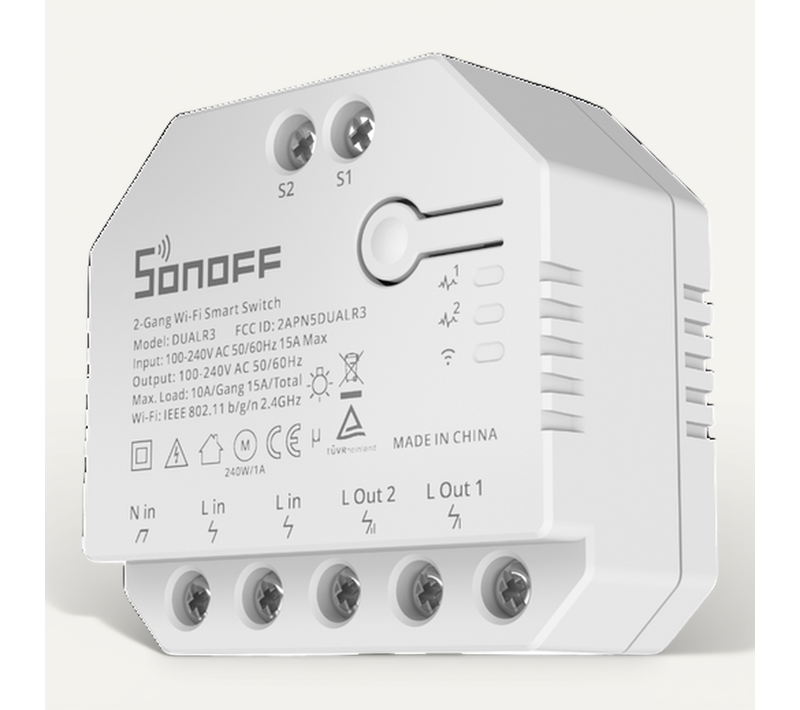 Commutateur Intelligent Wifi 2 Canaux - Sonoff