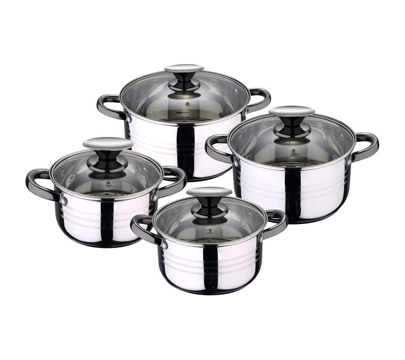 Batterie De Cuisine En Acier Inoxydable De 8 Pièces Pour L'induction  Premium Collection - Dina