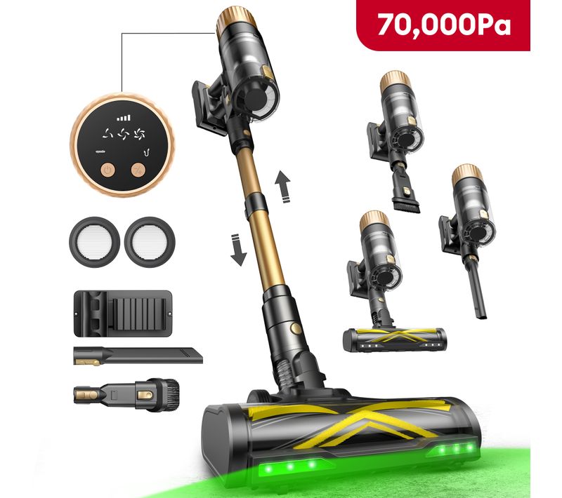 Aspirateur Balai Sans Fil  - 150aw/580w - 70min/70kpa - UU15 - Technologie Greeneye™