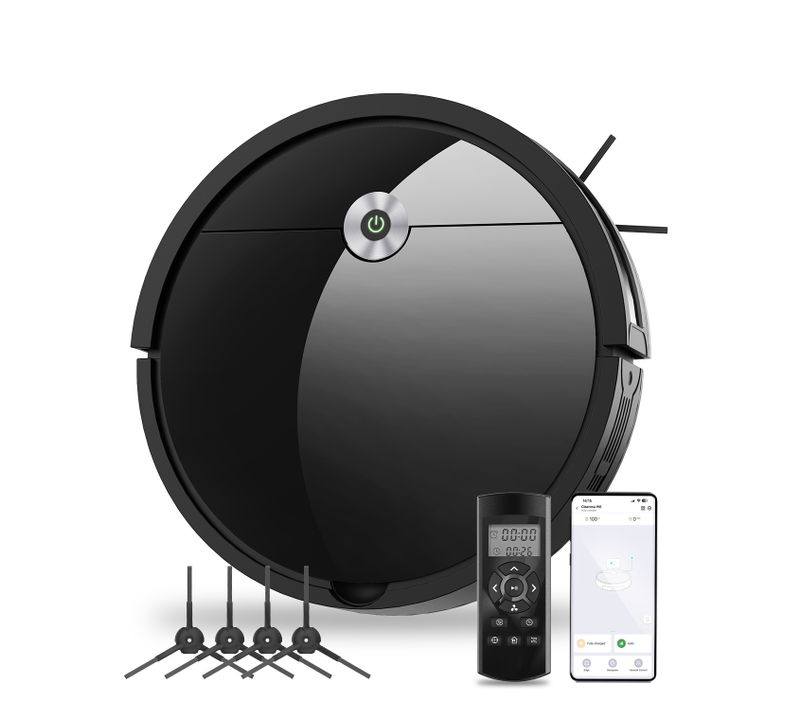 Cleanova W6-3000pa Aspirateur Robot-140min Autonomie-connecté Alexa/app/ifttt-ultra Mince Silencieux