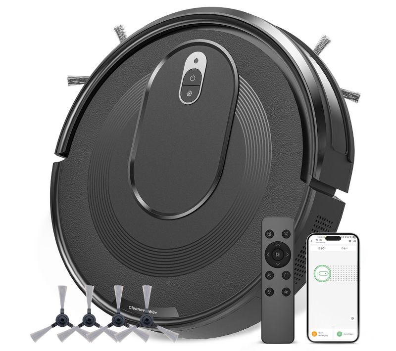 Cleanova W6plus-5000pa Aspirateur Robot-120min Autonomie-alexa/app/ifttt-ultra Mince Silencieux