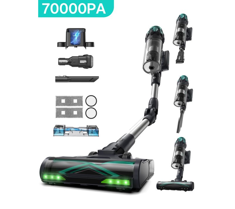 Blitz V15 Max-70kpa/580w Aspirateur Balai Sans Fil-65min Autonomie-écran LED-bac 1.5l