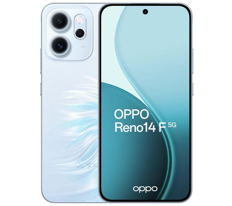 Smartphone Oppo 14 F 5g Reno14 F 5g 6.57" Double Sim Android 15 USB Type-c 8 Go 256 Go 6000 Mah Bleu