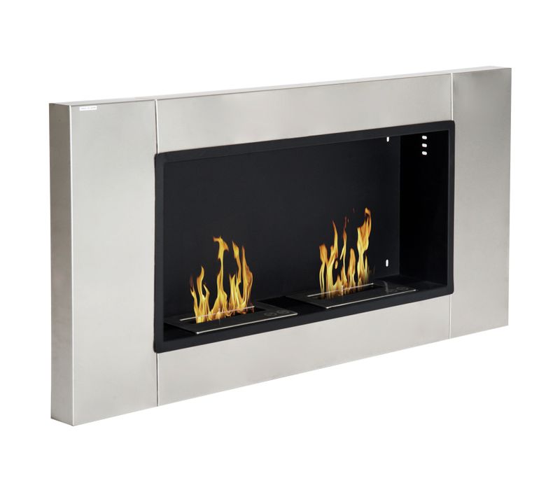Cheminée Bioéthanol Murale Acier Inox