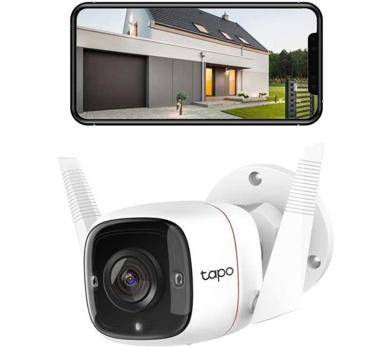 Tapo Caméra Surveillance Wifi Extérieur Caméra Ip Haute Résolution 3mp , Vision Nocturne
