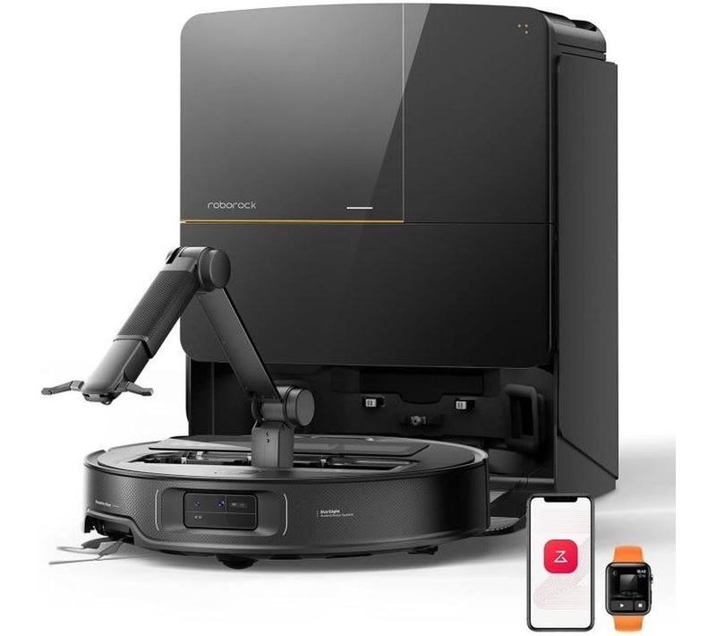 Saros Z70 - Aspirateur Robot Laveur - Bras Articulé Omnigrip - Puissance 22000 Pa - Conception Ultr