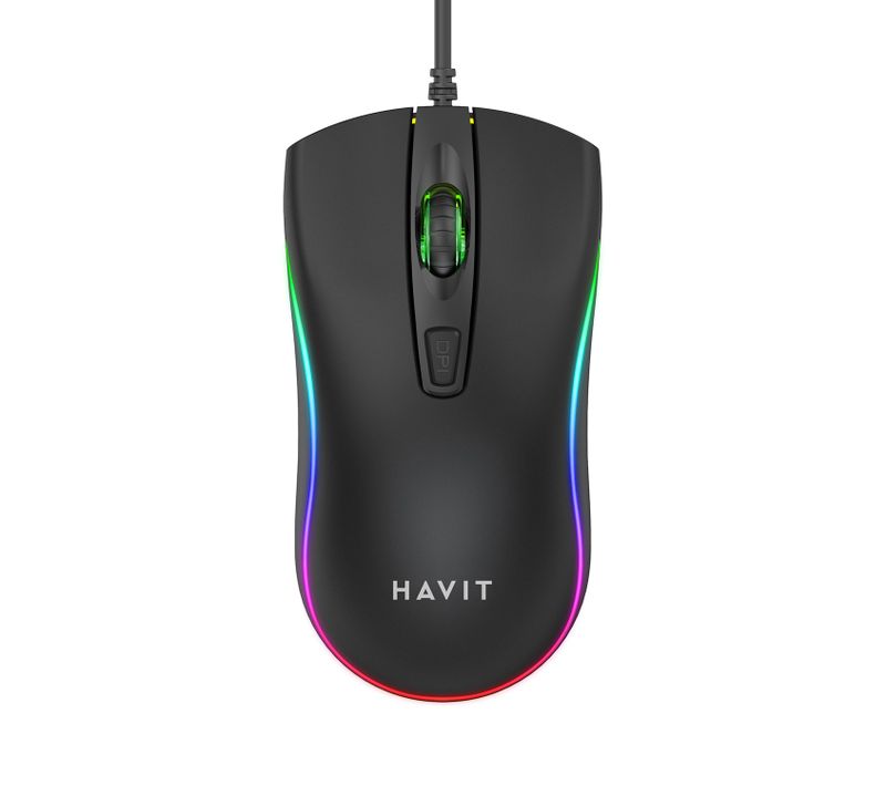 Souris Bureautique Et Gaming Ms72 4 Boutons, 1200 Dpi, Optique, Filaire Usb, Rétroéclairage LED