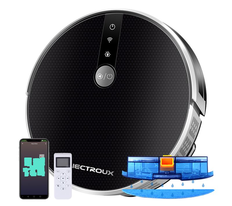 C30B - Aspirateur Robot Gyro 6000Pa - 120min - APP - Brosse Centrale- Silencieux - Animaux