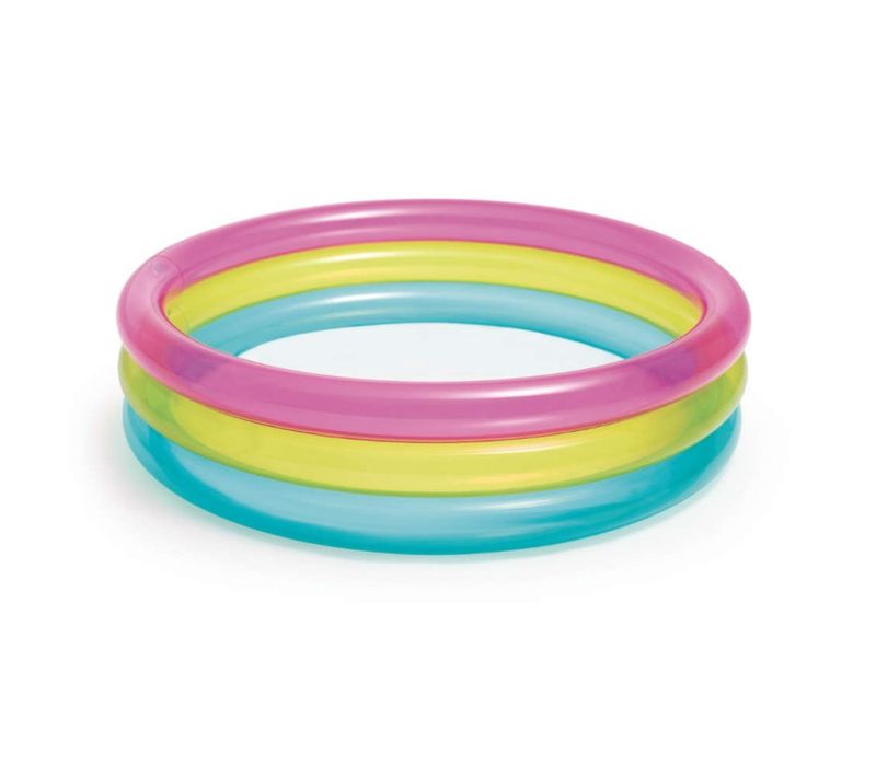 Piscinette Pataugeoire Gonflable Rainbow - Diam. 86 X H. 25 Cm