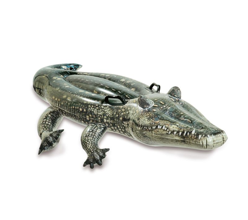 Bouée Gonflable À Chevaucher "alligator" 170cm Vert