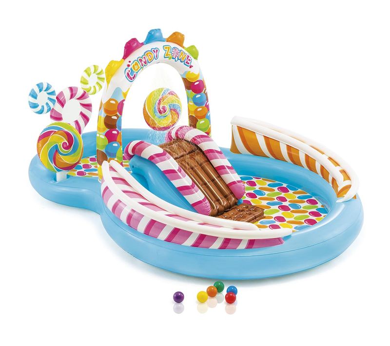 Aire De Jeux Gonflable Royaume Des Bonbons Intex