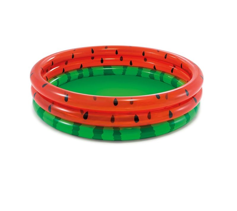 Piscinette Pataugeoire Gonflable Pastèque - Diam. 168 X H. 38 Cm - Rouge