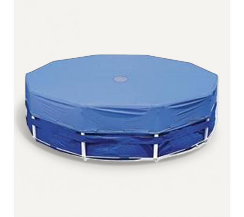 Bâche 3,66 M De Diamètre Pour Piscine Tubulaire Ronde Intex - Bleu