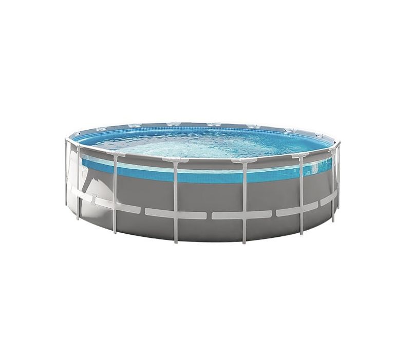 Piscine Tubulaire Ronde Avec Accessoires Clearview - Diam. 4,88 M X Haut. 1,22 M - Gris