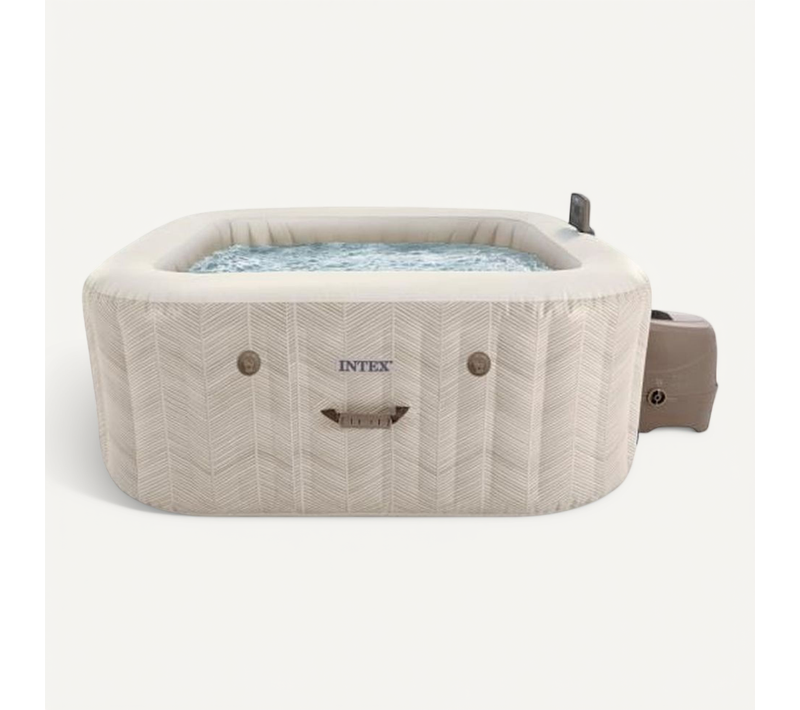 Spa Gonflable Carré 4 Places Chevron – 175 X 175 X 71 Cm, 140 Diffuseurs