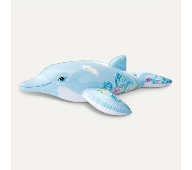 Bouée à Chevaucher Dauphin 175 Cm - Bleu, Charge Max 40 Kg