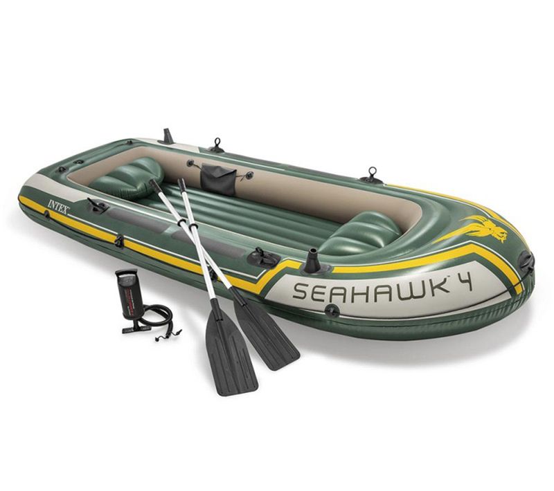 Kit Bateau Gonflable 4 Places Seahawk 4 Avec Rames Et Gonfleur