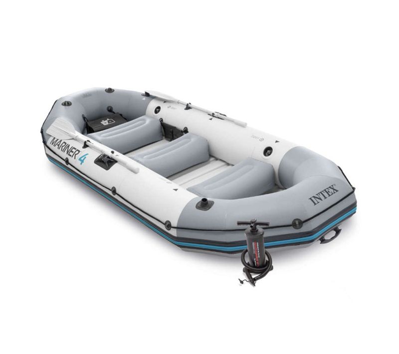 Kit Bateau Gonflable 4 Places Mariner 4 Avec Rames Et Gonfleur