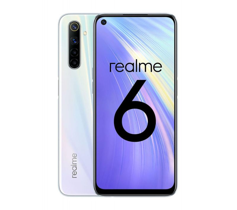Smartphone Realme 6 - Double Sim - Ecran 6.5'' - 64go, 4go Ram - Blanc