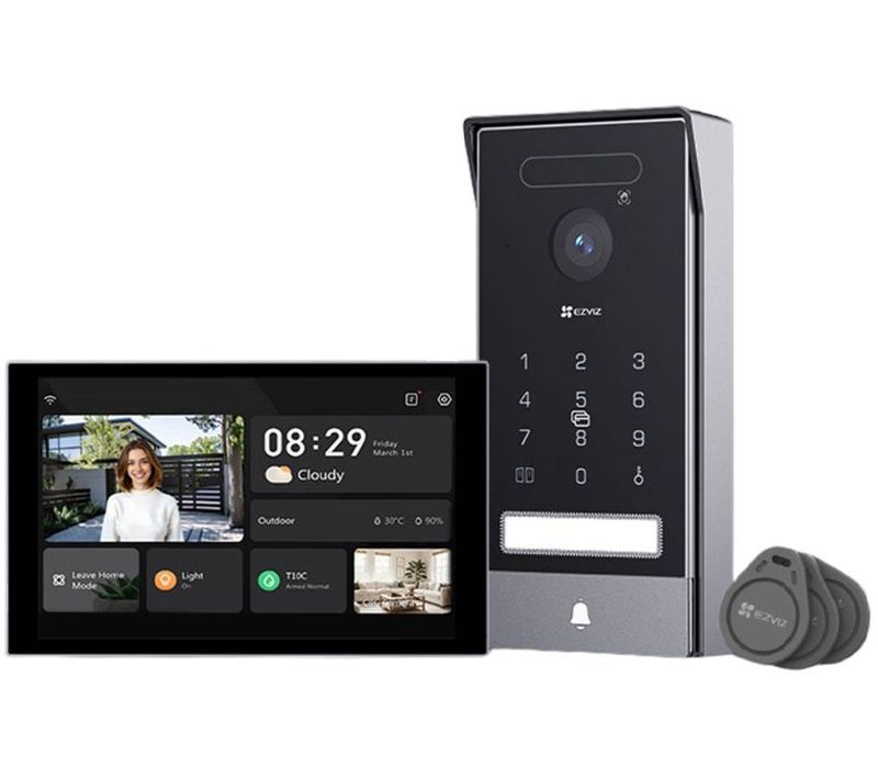 Hp7 Pro 4k — Interphone Vidéo Filaire 4k, Écran Tactile 8 Pouces, Installation 2 Fils