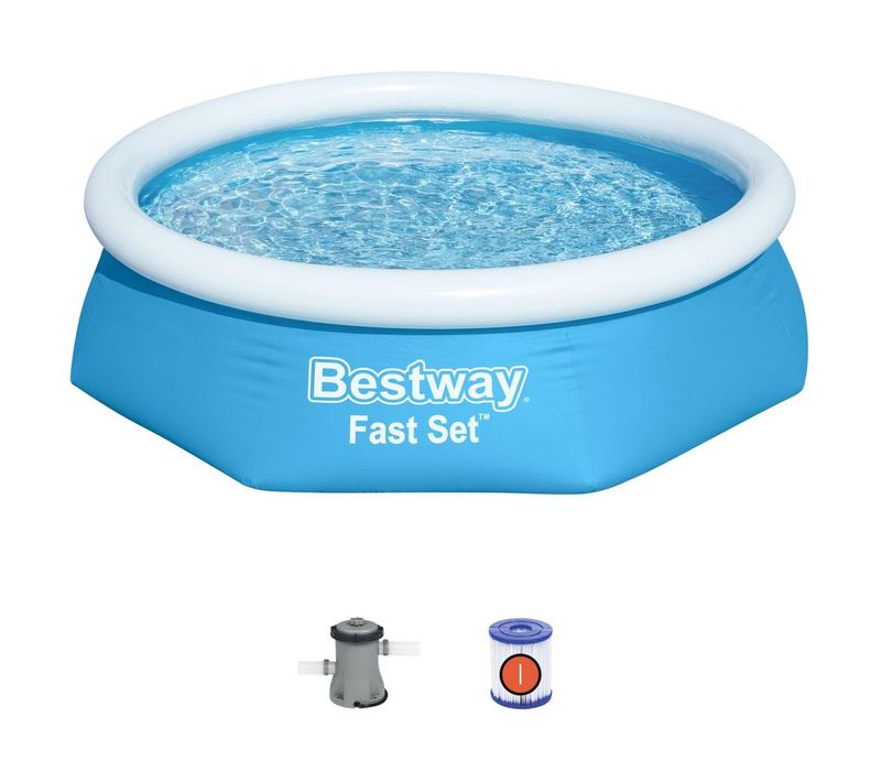 Piscine gonflable Fast Set 2,44 X 0,61 M Avec Filtre à Cartouche