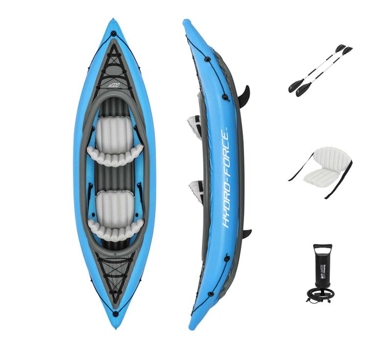 Kayak Gonflable Bestway Hydro-force Doble Cove Champion 331x88x45 Cm 2 Pagaies Et Pompe Manuelle