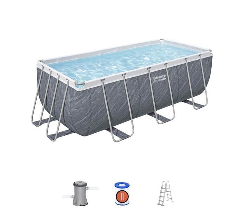 Piscine Tubulaire Rectangulaire 412 X 201 X 122 Cm Avec Kit Complet