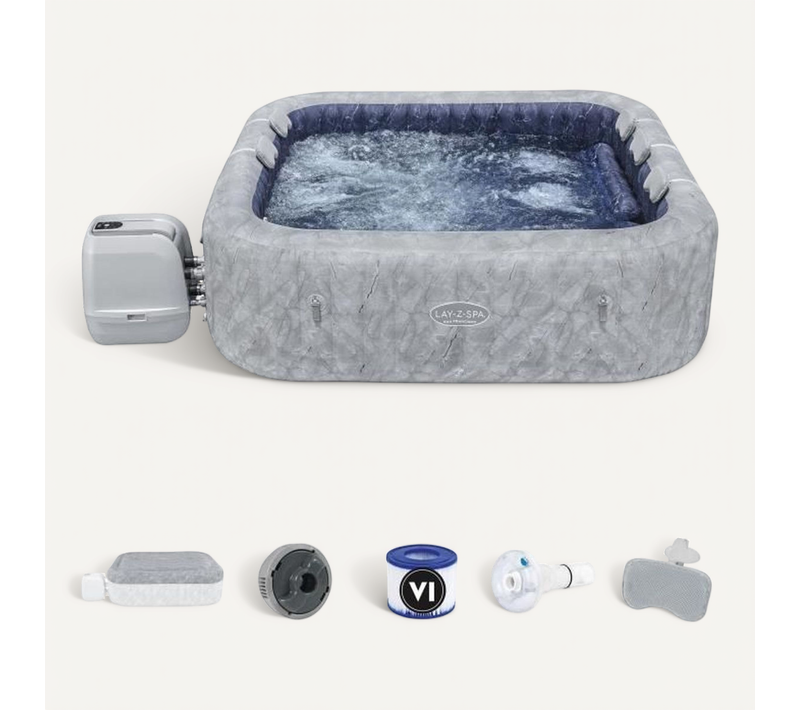 Lay-z-spa San Francisco Hydrojet Pro Spa Gonflable Carré 5-7 Pers 230x230x71 Cm