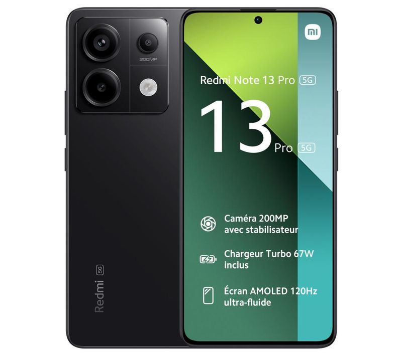 Smartphone Xiaomi Redmi note13 pro 5g noir 256 Go