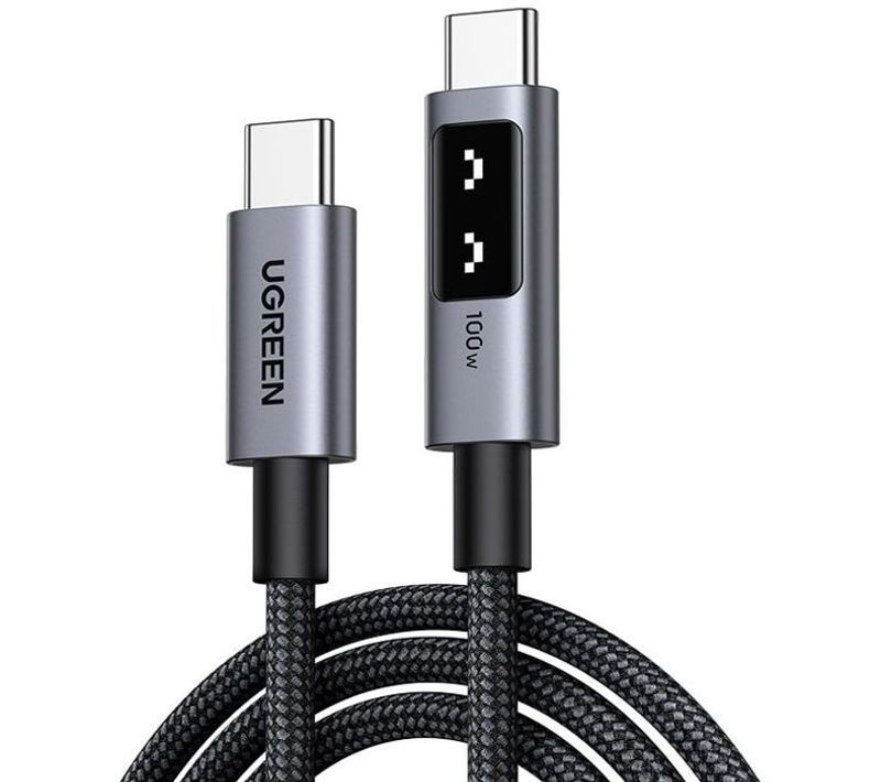 Câble Data USB-c Vers USB-c - Pd 100w - Nylon - 1 M - Noir