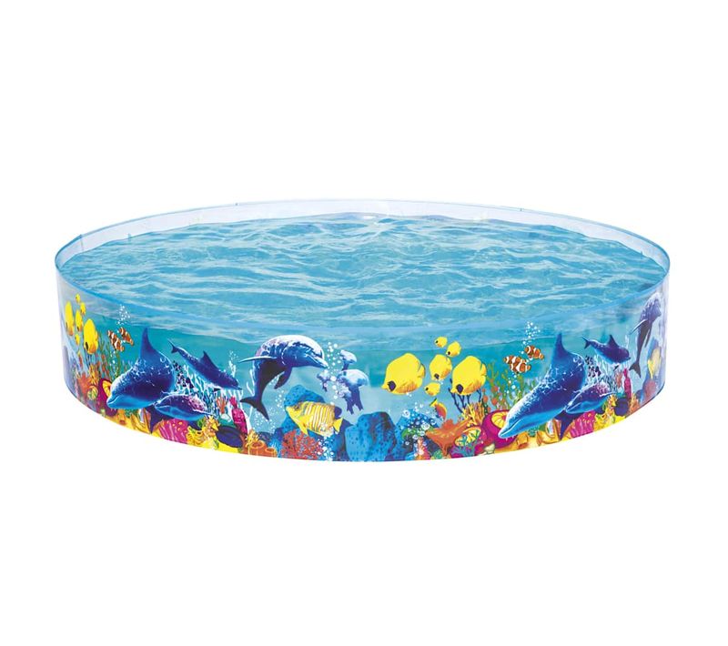 Piscine Avec Patch De Réparation Fill 'n Fun Odyssey 244x46 Cm Enfants Garçons Fille Jardin