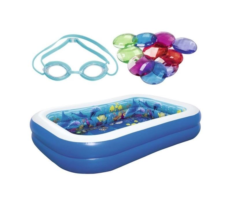 Piscinette Gonflable Motifs 3d Bestway 262 X 175 X 51 Cm