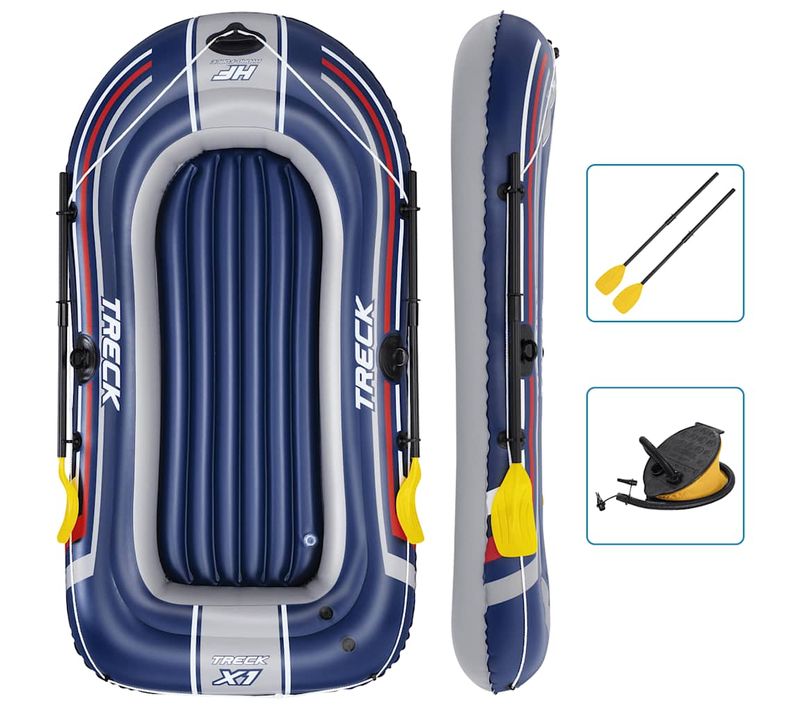 Bateau Gonflable Hydro-force Avec Pompe Et Rames Bleu