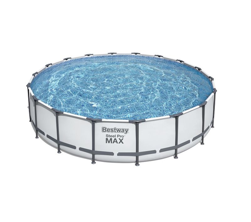 Piscine Tubulaire Ronde Bestway Steel Pro Max 5,49 X 1,22 M - Gris Clair