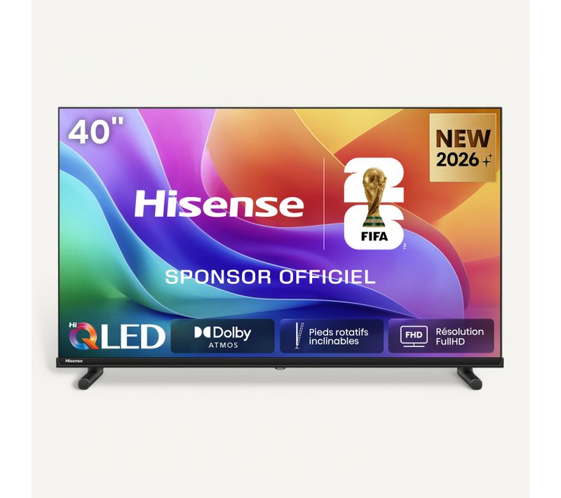 Téléviseur QLED 40'' 100 cm HISENSE 40A5S Smart TV - QLED - Noir