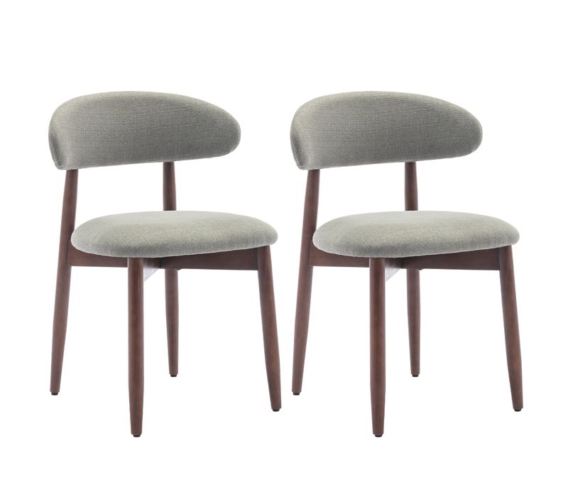 Lot De 2 Chaises De Salle à Manger, Assise En Mousse Haute Densité, Dossier Ergonomique, Vert