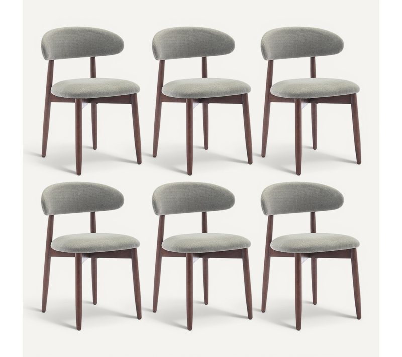 Lot De 6 Chaises Nordiques Robustes Et élégantes, Confortables, Pour Salle à Manger Et Cuisine,camel