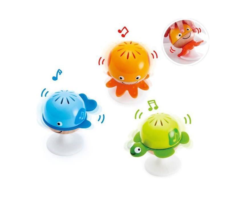 Jouet D'éveil Musical En Bois - Hochets Animaux Marins