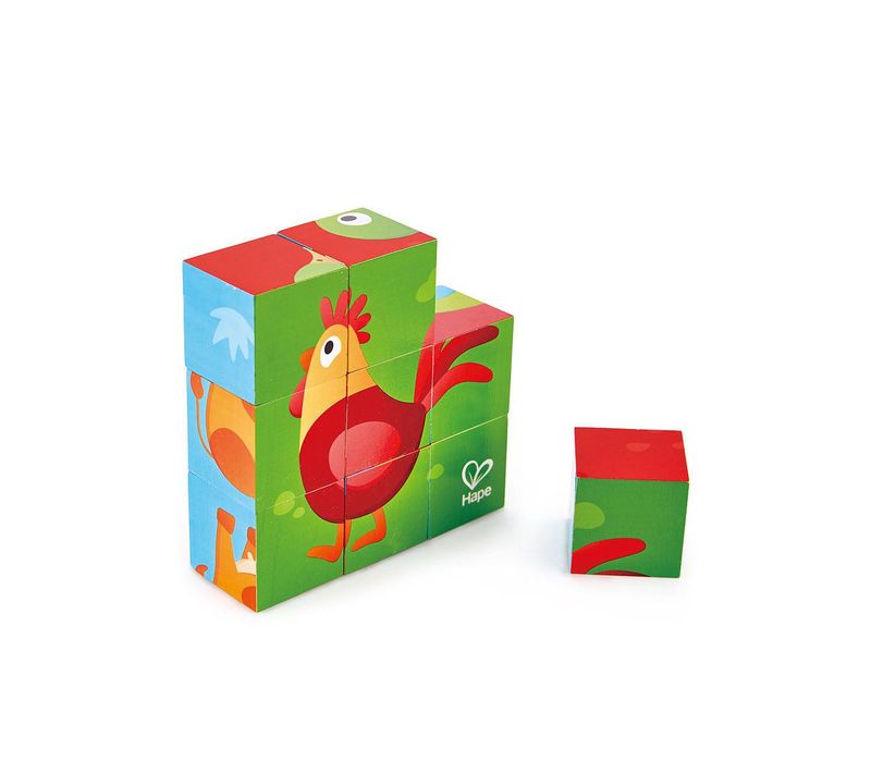 Cubes-puzzle Farm Animal Hape