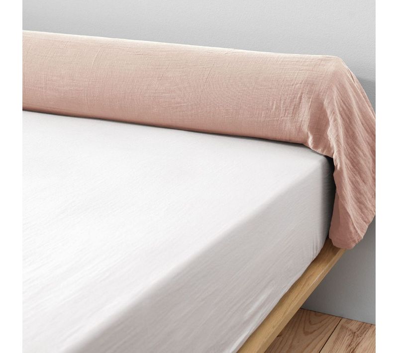 Taie De Traversin 85x185 Cm Gaze De Coton Guimauve