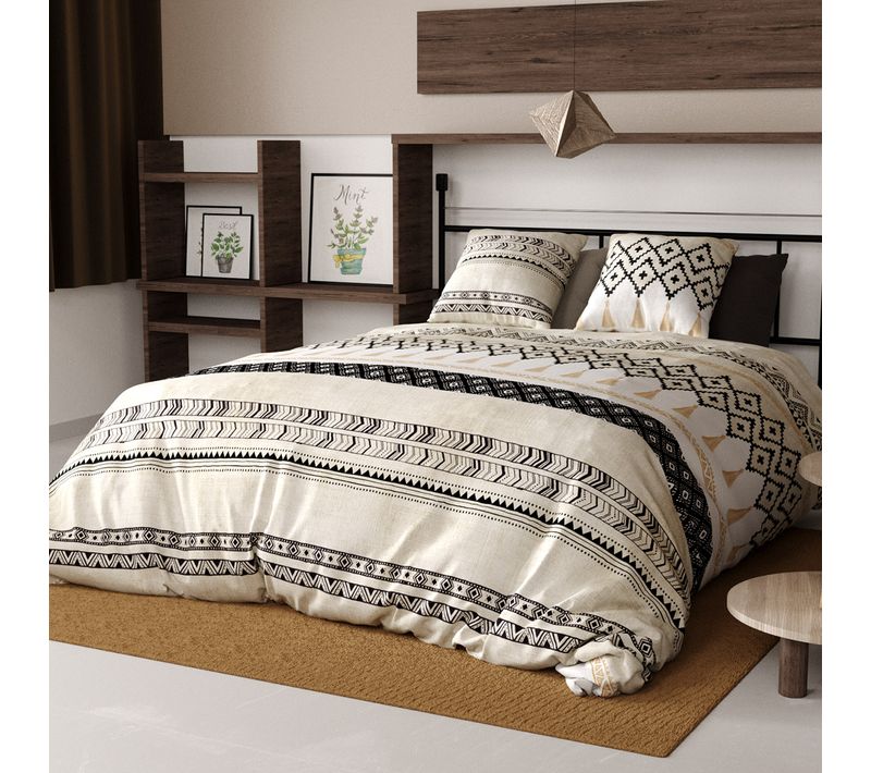 Parure De Couette Coton Boheme - 240x260 cm