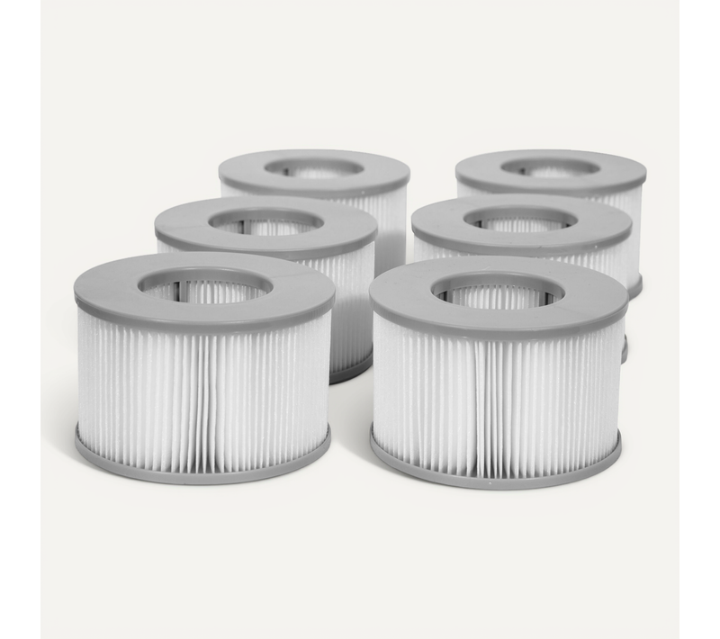 Lot De 6 Cartouches Filtrantes Pour Spa Gonflable Mspa