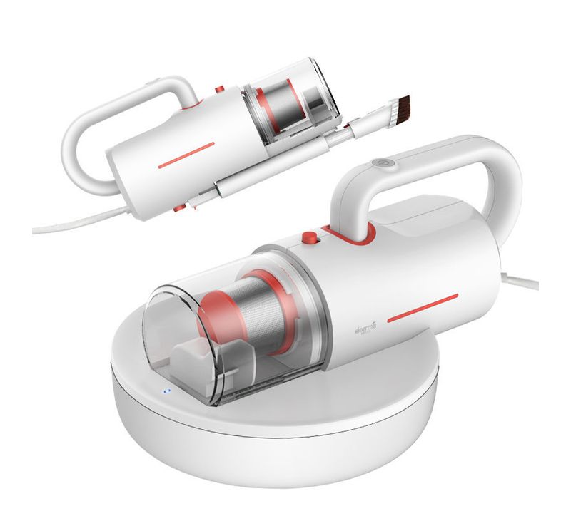 Aspirateur À Main Anti-acariens 12kpa 350w 0.4l Transformable 2 En 1 Rayonnement Uv-c Blanc