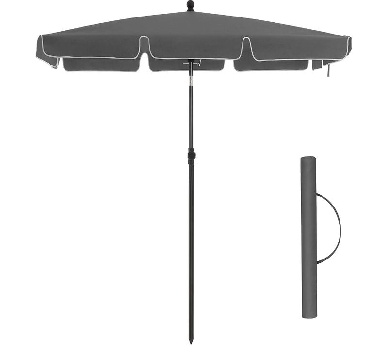 Parasol Rectangulaire 2 X 1,25 M, Protection Upf 50+, Ombrelle, Sac De Transport