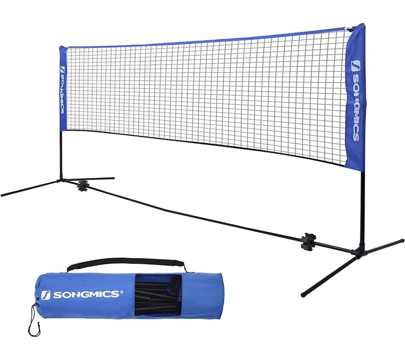 Filet De Badminton 3m, Pliable, Facile À Monter, Hauteur Réglable Bleu